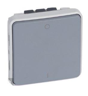 SWITCH 1G DP 16AX GREY COMPOS.