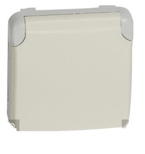 SCHUKO SOCKET 2P+E SCR WHITE