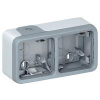 S/M BOX GREY 2-GANG H