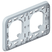 PLATE 2G HORIZ + SUPPORT GREY