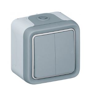 DOUBLE 2-WAY SWITCH S/M GREY  