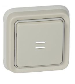 PB 10A NO NC ILLUM F/M WHITE  