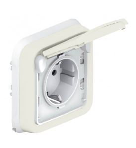 SCHUKO SKT 2P+E SCR F/M WHITE 