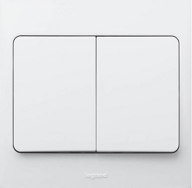 WHITE 2G 1W 10A SWITCH        