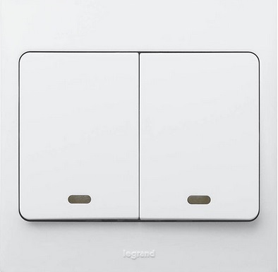 WHITE 2G 2W 10A SWITCH        