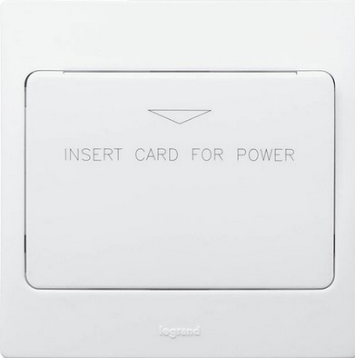 WHITE KEY CARD SWITCH 220V    