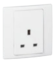 WHITE BS 13A SOCKET           