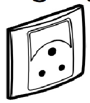 WHITE BS 5A SOCKET            