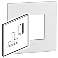 PLATE BS(5A&13A SOCK 1G)SQ WH