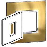 PLATE 1 SQ MOD 1G GOLD BRASS  