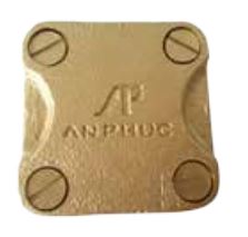 kẹp bản đồng vuông size 25x3mm - hợp kim đồng